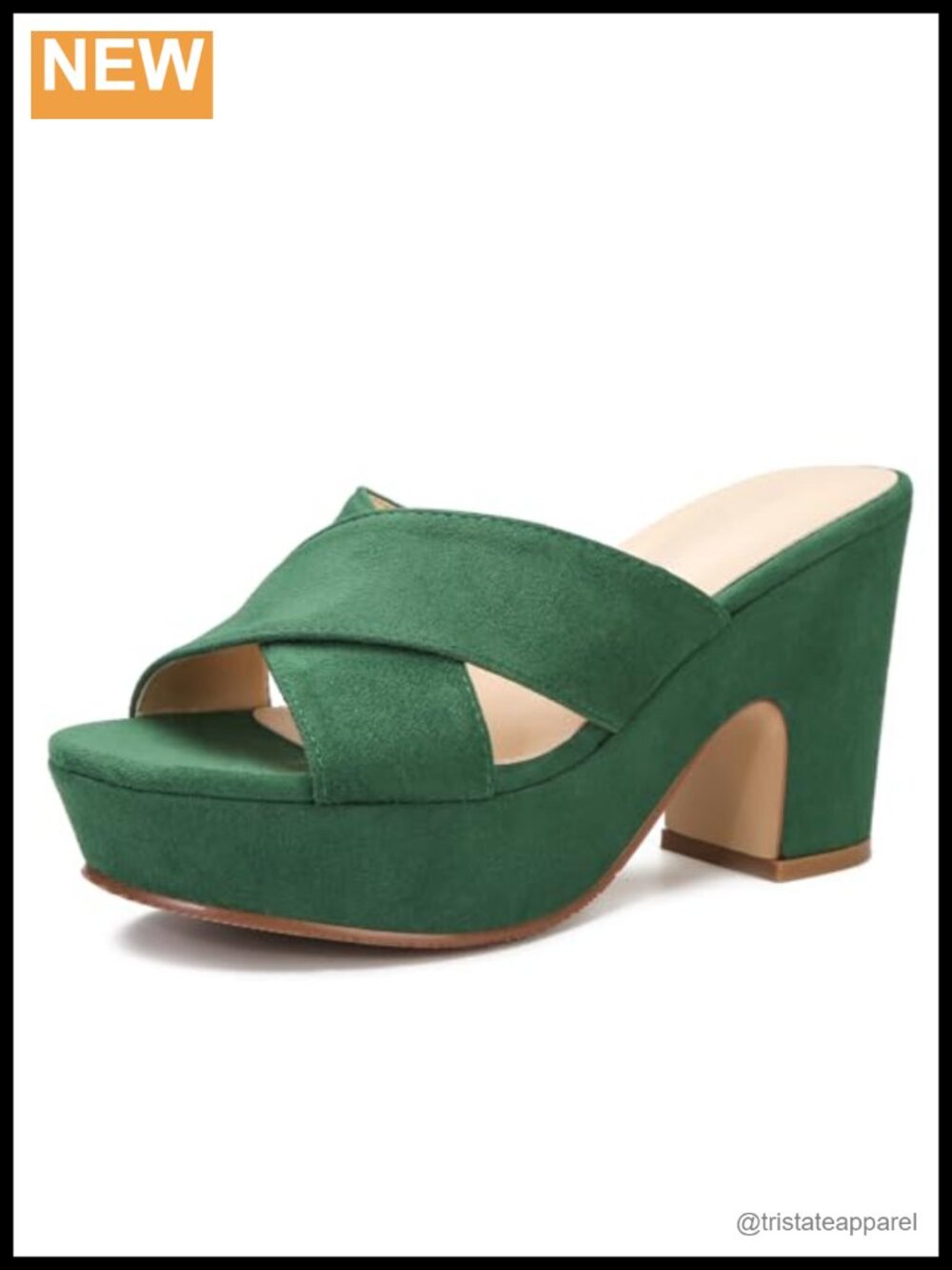Platform Sandals Open Toe Slip On Wedge Mules Suede Women's